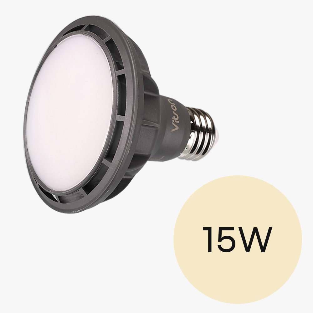 LED PAR30 확산형 15W 블랙 전구 주백색 파삼공 램프 조명