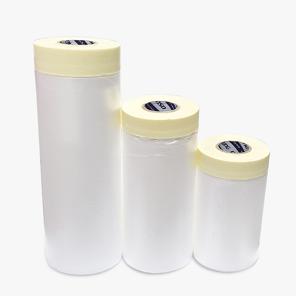 카바링 비닐 테이프 650~2700mmx20m 1개 커버링 투명 보양 비닐 페인트 오염방지 규격선택