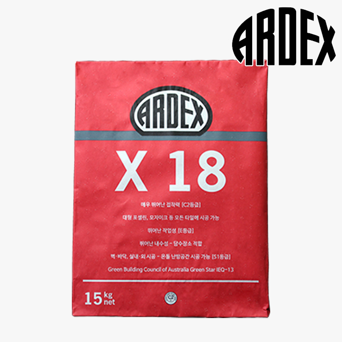 타일 접착 시멘트 ARDEX X18 15kg 지대 프리미엄 대형타일 접착제